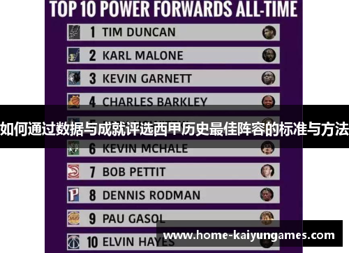 如何通过数据与成就评选西甲历史最佳阵容的标准与方法